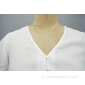 Camicia peplo canale a viscere dolce a v-collo dolce